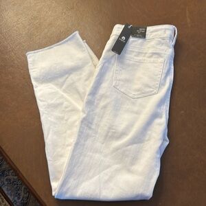 Girls tractr high rise Slim straight jeans NWT white